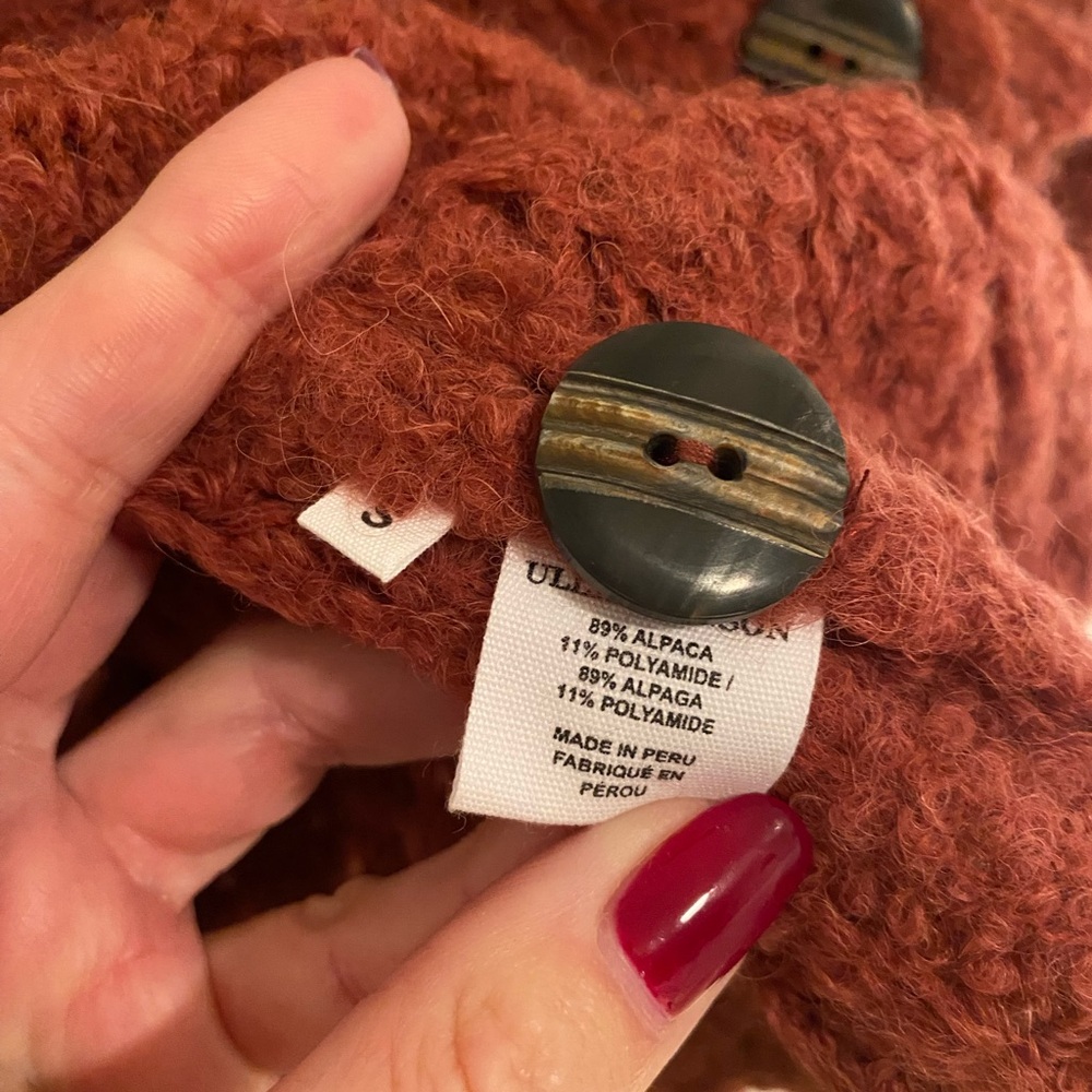 Ulla Johnson Odette Cardigan in maroon size S - Picture 8 of 8